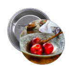 Apples in a Silver Bowl Button