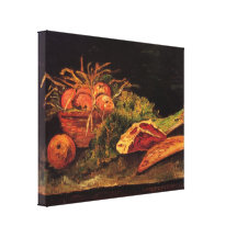 Apples, Meat and a Roll by van Gogh Canvas Prints