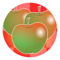 Apples Round Sticker