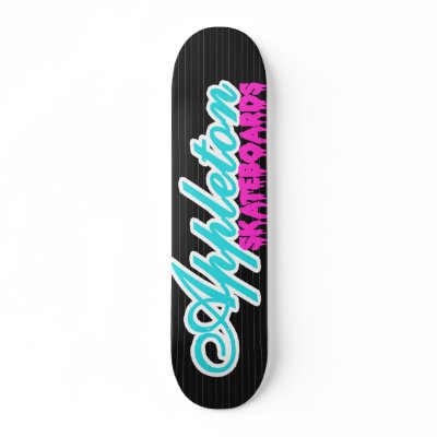 Appleton Pin Stripe logo Skateboard Deck by downsouthdub