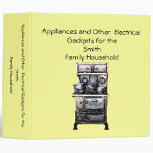 Appliances and Other Electrical Gadgets Keeper Vinyl Binder