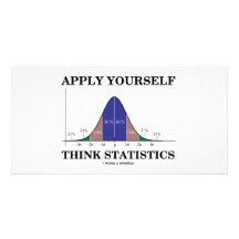 Apply Yourself Think Statistics (Bell Curve) Photo Greeting Card