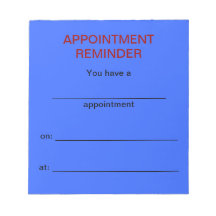 Appointment Reminder Notepad - Light Blue