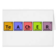 Appréciation de professeur de Tableau périodique Carte De Vœux