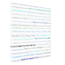 Appreciation series - Thank you dad for... Stretched Canvas Print
