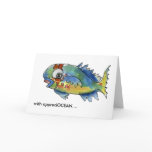 AppreciOCEAN cartoon parrot fish thank you card