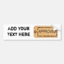 Approved Parcel Tag bumper sticker