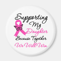 Appui de cancer du sein (fille) magnets