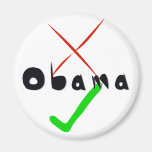 Appui d'Obama - croix et coutil Magnets Pour Réfrigérateur