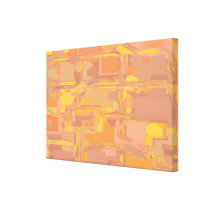 Apricot Abstract 3 Wrapped Canvas Print canvas prints