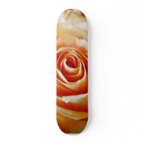 Apricot Coloured Rose Closeup Skate Board