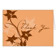 Apricot Floral Greeting Card