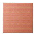 Apricot Mango Textured Geometric Tile