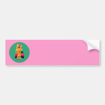 Apricot Poodle 50's Style Bumper Sticker