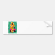 Apricot Poodle 50's Style Bumper Sticker