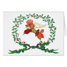 Apricot Poodle Barking for JOY! Card