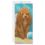 Apricot Red Poodle with Ball Personalized Rack Card