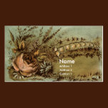 Apricot Rose & Lily of the Valley Victorian business cards
