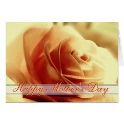 Apricot Rose Mothers Day Thank You Card by webgrrl