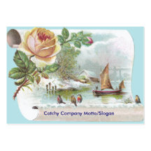 Apricot Rose Victorian Trade Card Business Card