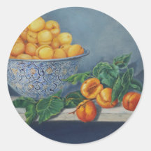 Apricots and Peaches Round Sticker