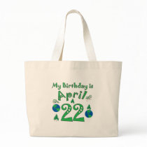April 22nd Earth Day Birthday Canvas Bags