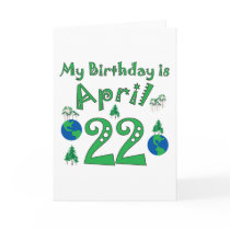 April 22nd Earth Day Birthday Greeting Card