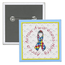 April - Autism Awareness Month Buttons