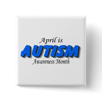 April Is Autism Awareness Month (Blue) Pin by CelebrationZazzle