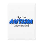 April Is Autism Awareness Month (Blue) Post Cards