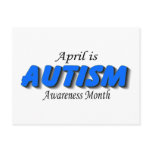 April Is Autism Awareness Month (Blue) Postcard