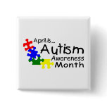 April Is Autism Awareness Month (PP buttons