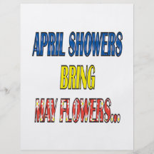 April Showers Bring May Flowers Flyers