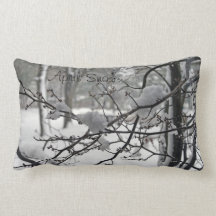 "April Snow" Throw Pillow