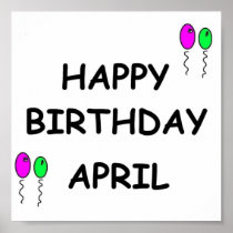 APRILS BIRTHDAY POSTER