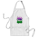 Apron, Cute Little Green Monster Cartoon