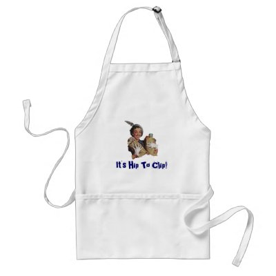 Apron Cute RETRO Savvy Grocery Shopper Hip to Clip by nostalgicjourney
