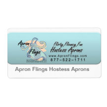 Apron Flings Logo-Banner, Apron Flings Hostess ... Custom Shipping Labels