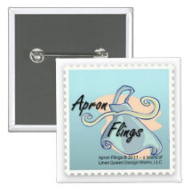 Apron Flings Logo-Stamp Pinback Buttons