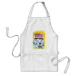Apron with animated pictures of funny church signs