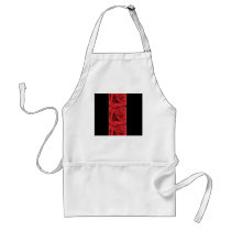 Aprons - elegant red & black roses