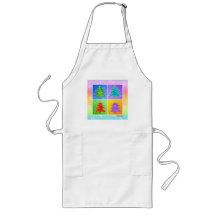 Aprons - Pop Art Christmas Trees