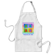 Aprons - Pop Art Christmas Trees