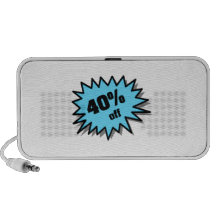 Aqua 40 Percent Off Travelling Speakers