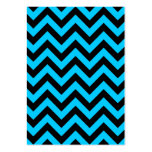 Aqua and Black Zig Zag Business Card Template