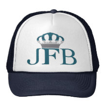 Aqua and dark grey trucker hats