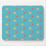 Aqua and Orange Swirly Dots Mousepad