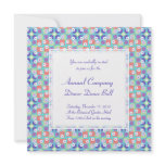 Aqua and Purple Fifties Retro Chic Modern Custom Invite