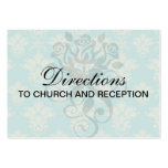 aqua and sage lovely damask pattern business card template