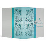Aqua and Silver Floral Quinceanera Binder